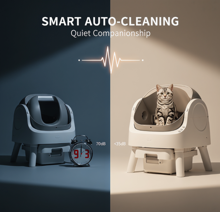 Self-Sifting Cat Litter Box